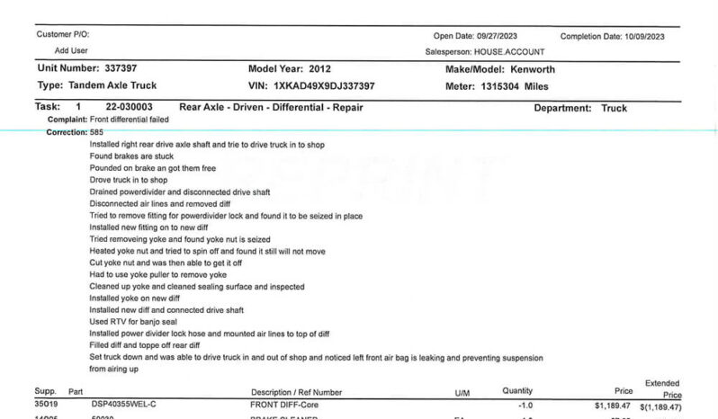 2013 KENWORTH T660 W/266K ON CERTIFIED CUMMINS OVERHAUL full