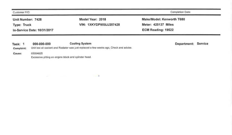 2018 KENWORTH T680 W/135K ON OVERHAUL full