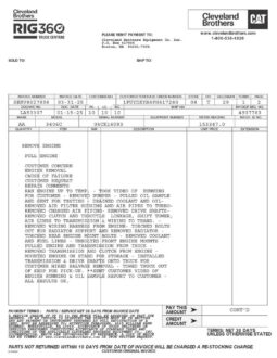 CATERPILLAR 3406B DIESEL ENGINE – SERIAL NUMBER 4CK16093 – 154K MILES ON CAT CERTIFIED OVERHAUL full
