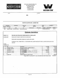 2006 FREIGHTLINER FLD132XL W/31K ON OVERHAUL full