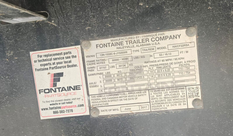 2018 FONTAINE INFINITY FLATBED TRAILER full