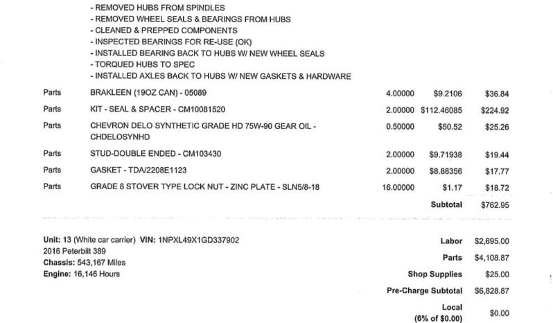 2016 PETERBILT 389 W/OPTIONAL 3 YR WARRANTY full