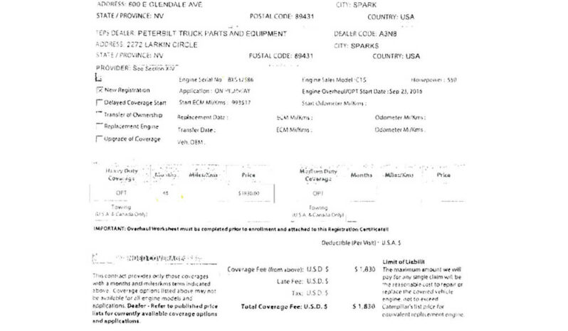 2005 KENWORTH W900L W/378K ON OVERHAUL full