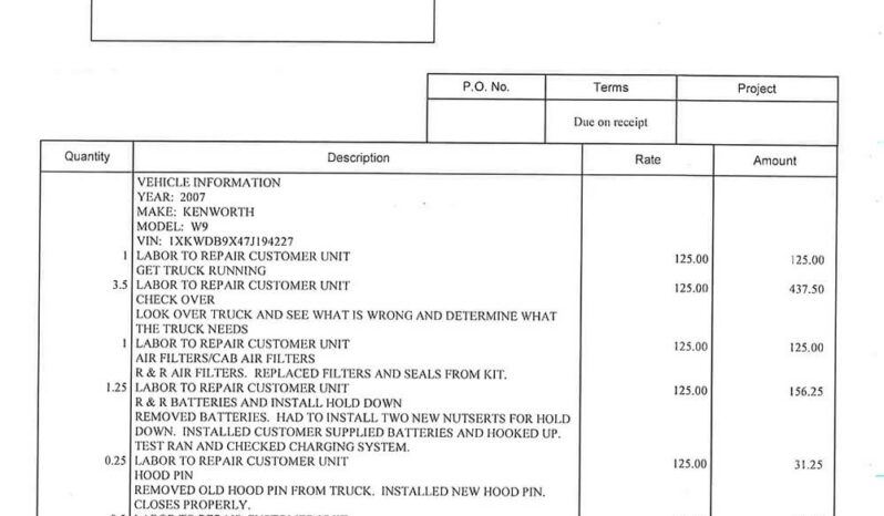 2007 KENWORTH W900L W/167K MILES ON CERTIFIED OVERHAUL full