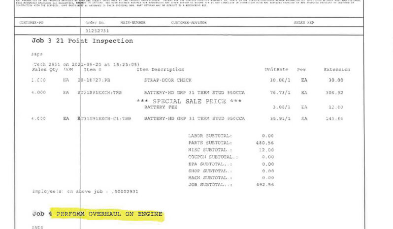 CAT C3406 ENGINE W/140K ON CERTIFIED CAT OVERHAUL full