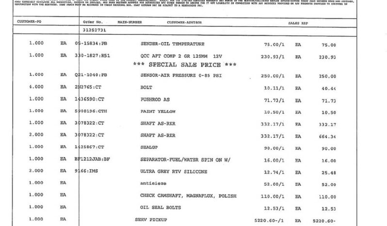 CAT C3406 ENGINE W/140K ON CERTIFIED CAT OVERHAUL full