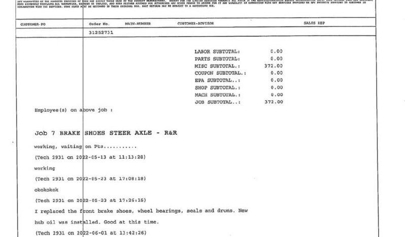 CAT C3406 ENGINE W/140K ON CERTIFIED CAT OVERHAUL full