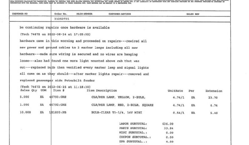 CAT C3406 ENGINE W/140K ON CERTIFIED CAT OVERHAUL full