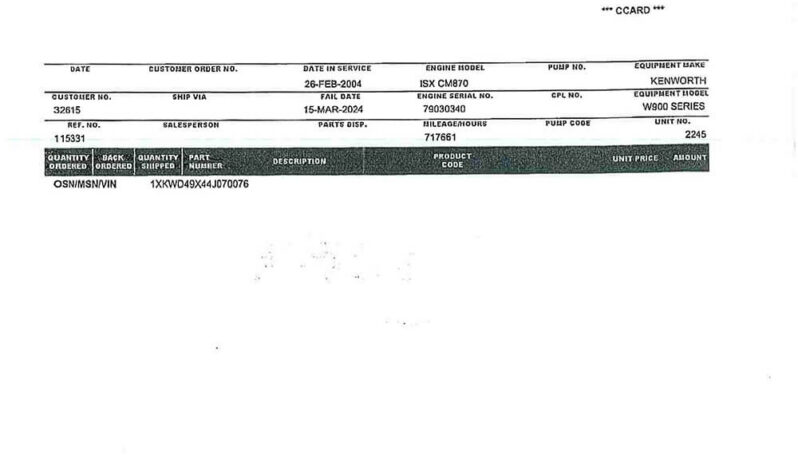 2004 KENWORTH W900 W/86″ SLEEPER full