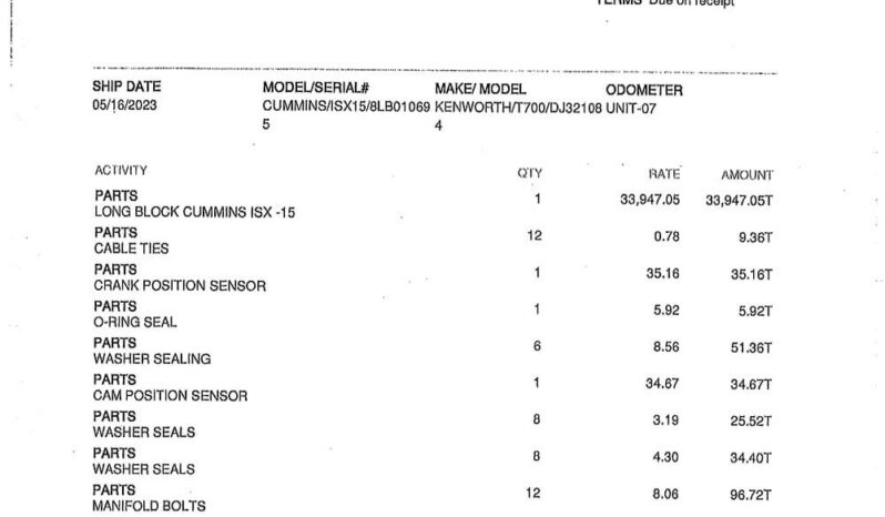 2013 KENWORTH T700 W/60K MILES ON OVERHAUL full