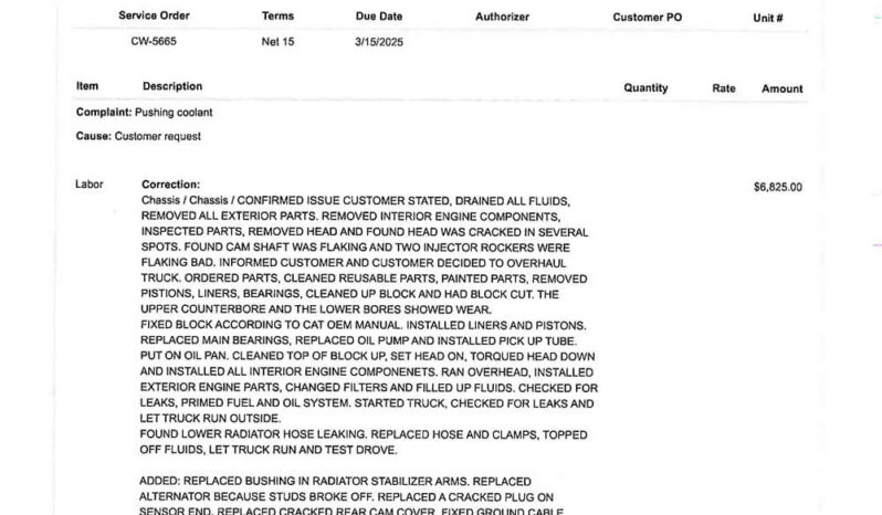 2007 PETERBILT 379 W/65K MILES ON CAT INFRAME full