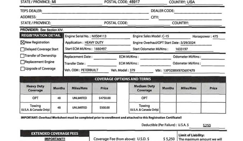 2007 PETERBILT 379 W/127K MILES ON CERTIFIED OVERHAUL full